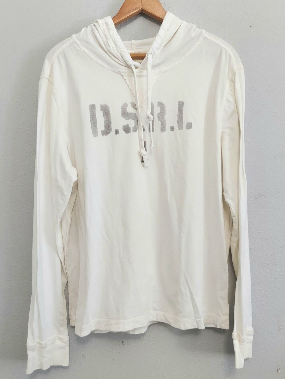 Denim & Supply Ralph Lauren Organic Cotton Graphic Knit Pullover Hoodie Men L